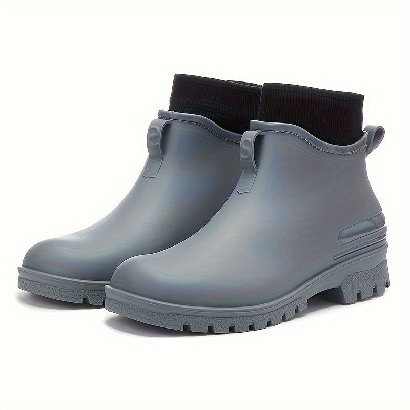 Winter Thickened Warm Short Boots Waterproof Working Rain Boots