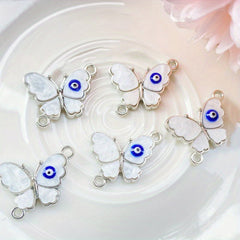 5pcs Car Wheel Drip Oil Devil's Eye Pendant Necklace Bracelet DIY