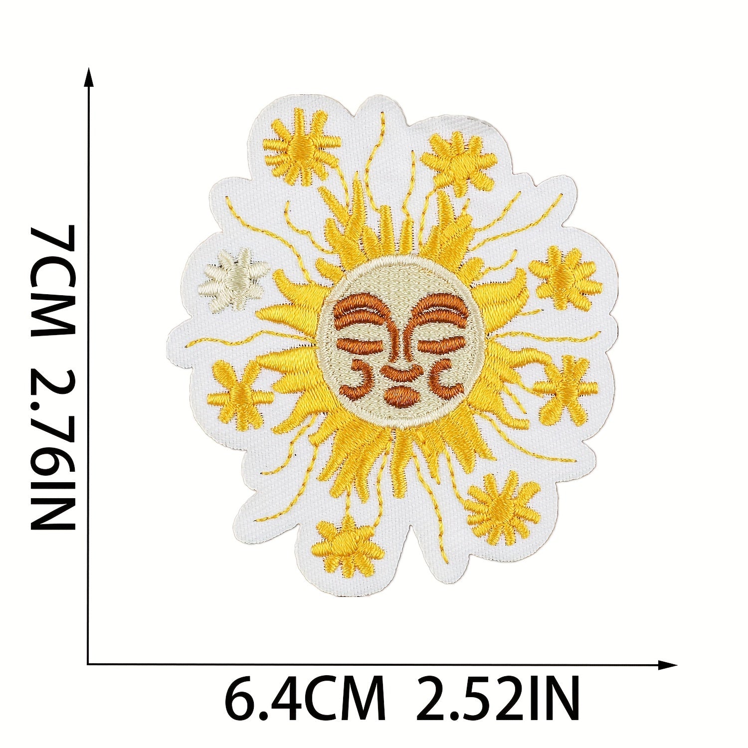 16pc Sun Embroidery Iron On Patches For Men Sew On Embroidered Applique