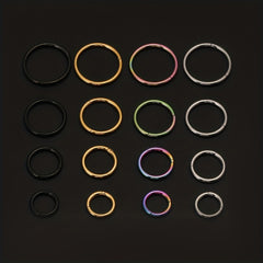 Men's Stainless Steel Closed Ring for Body Piercing