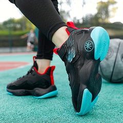 Breathable Boys Basketball Shoes, Non Slip Training Sneakers