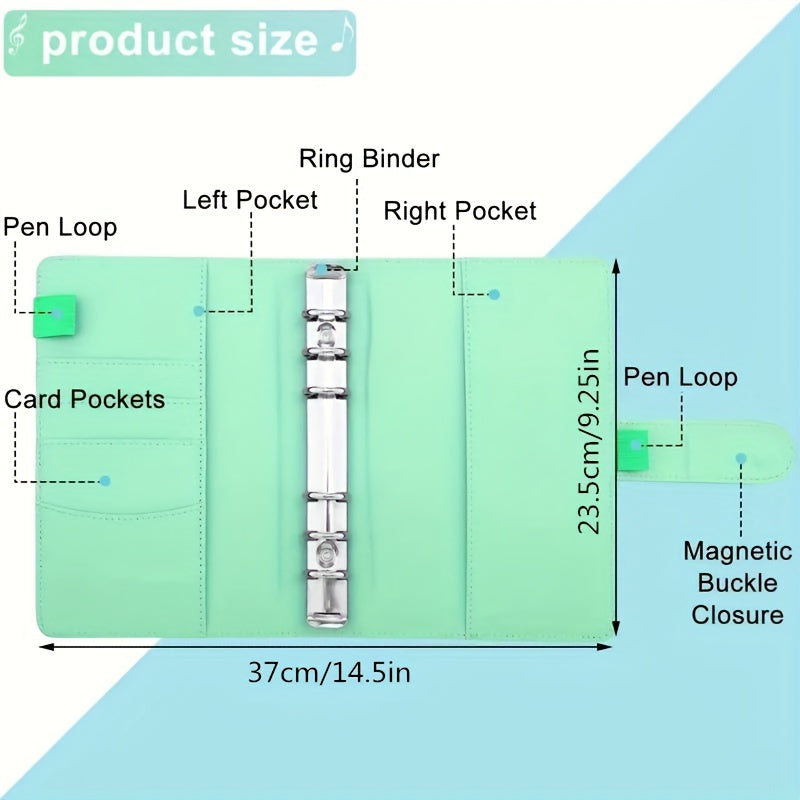 A5 Binder Planner Loose Leaf Personal Planner Binder with Card Pocket