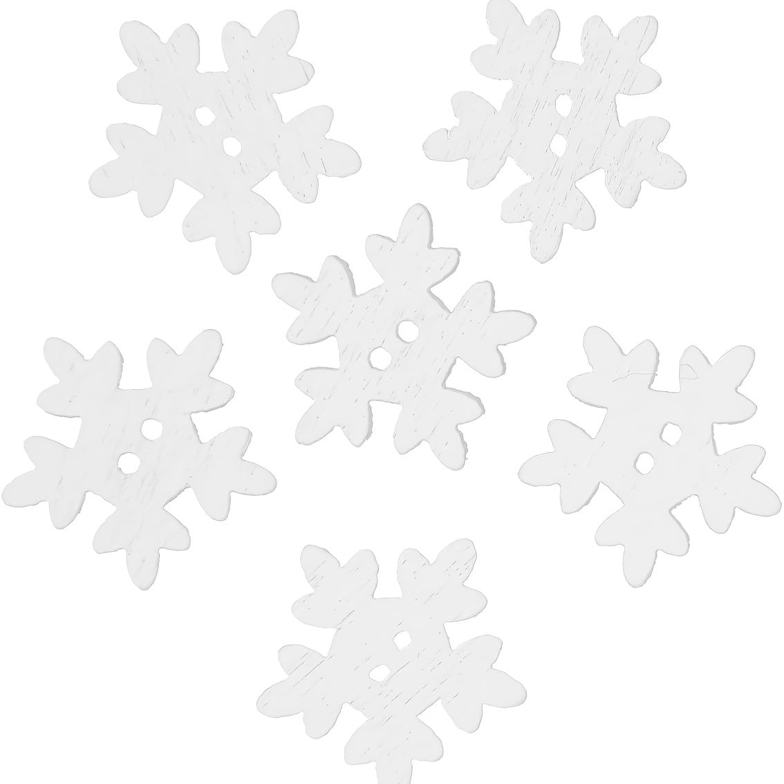 Snowflake Buttons Christmas Wooden 18mm for Knitting Sewing DIY Scrapbook Crafts
