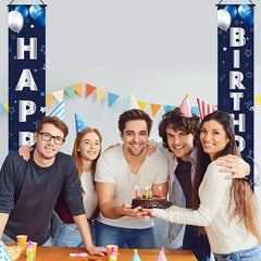 2PCS Birthday Door Banner Party Decoration Home Room Decor