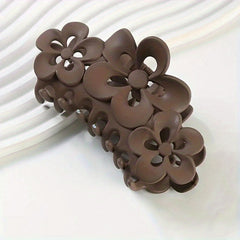 4pcs Matte Flower Hair Claw Style Female Headwear Hair Clips
