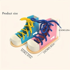 Kids Shoelace Toys Practice Tying Early Education Puzzle Montessori Kindergarten