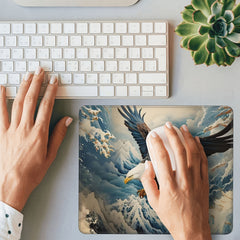 Eagle Pattern Mouse Pad 20x24cm for Games Home Office Rubber Laptop Desktop