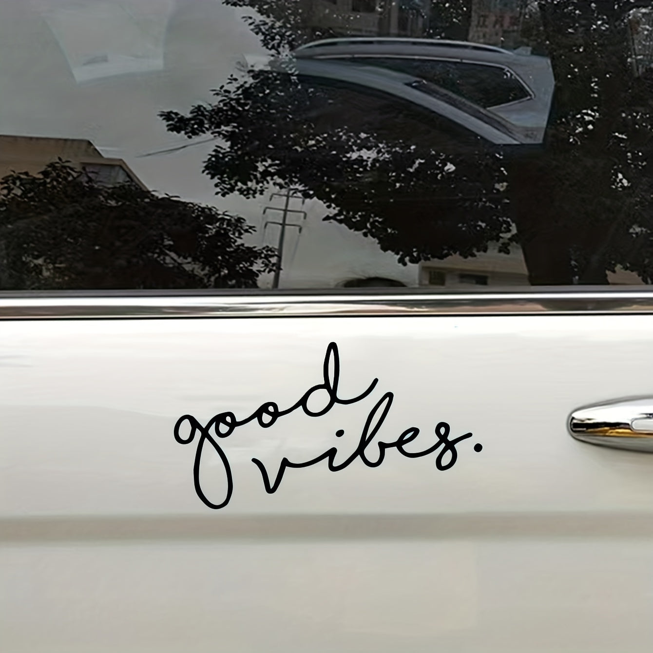 Good Vibes Car Sticker Set - Front & Rear Glass Body Pull Stickers