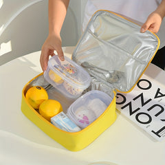 Bear Illustration Insulated Lunch Box for Students