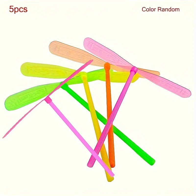 15pc Colorful Bamboo Dragonfly Helicopter Toys for Parties & Outdoor Fun