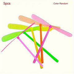 15pc Colorful Bamboo Dragonfly Helicopter Toys for Parties & Outdoor Fun