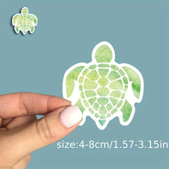 50pcs Waterproof Turtle Stickers for Laptops Students and More