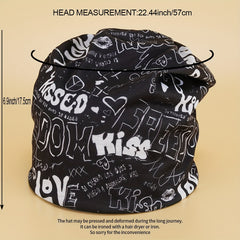 Hip Hop Unisex Beanie Letter Graffiti Elastic Skull Hat