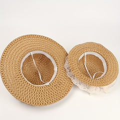 Summer Sun Hat Wide Brim Straw UV Protection