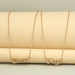 Golden Plated 12 Constellations Pendant Necklace