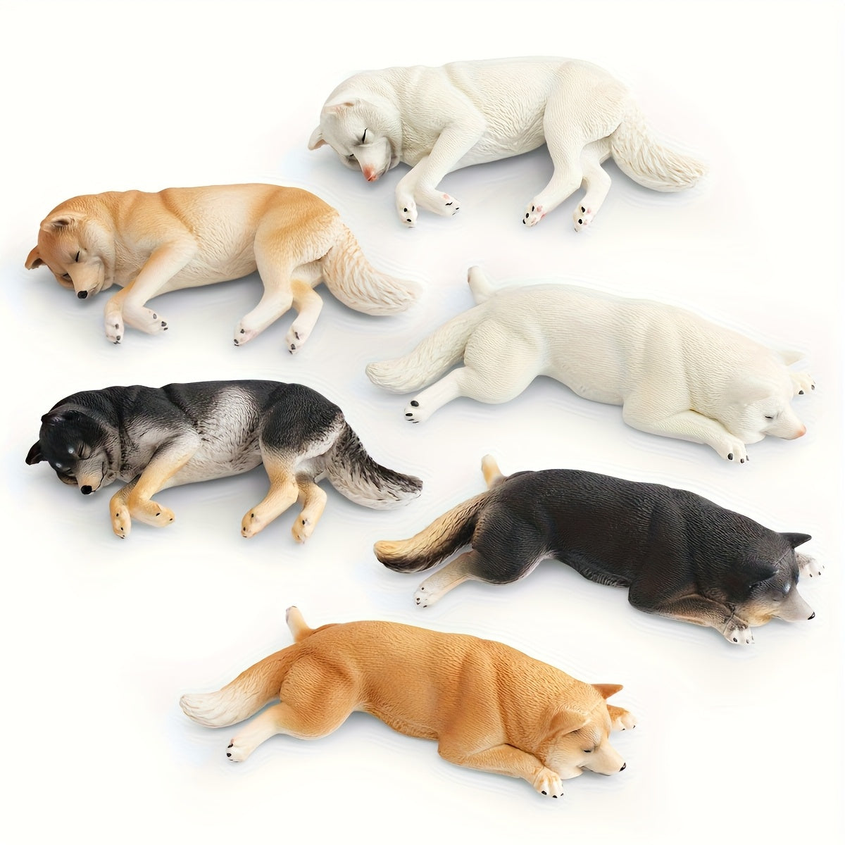Realistic Shiba Inu Dog Figurines PVC Desktop Decor