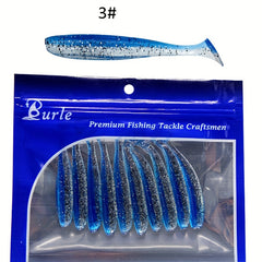 10pcs Soft Fishing Lures 2g T tail Swimbait Artificial Bait