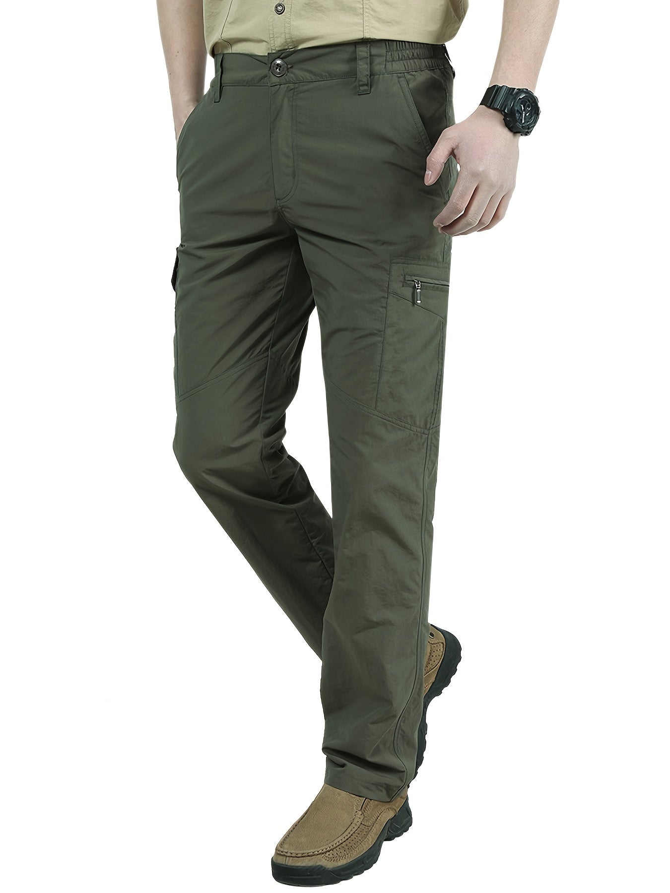 Men's Waterproof Cargo Pants Lightweight Tactical Trousers