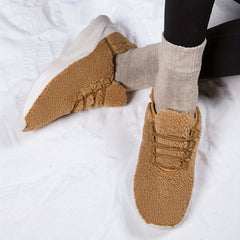 Plush Lined Fuzzy Soft Running Shoes Lightweight Fall Winter Non Slip Sneakers
