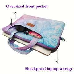 Gradient Agate Laptop Briefcase 13.02cm High Casual Business Commuter Handbag
