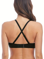 Solid Balconette Bra Comfy & Breathable Women's Lingerie