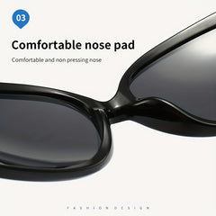 Men's Square Frame Sunglasses UV400 for Driving Fishing Shopping Beach Party