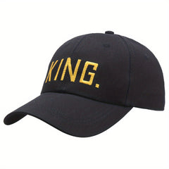 Embroidered King Queen Snapback Cap Lightweight Hip Hop Sun Hat