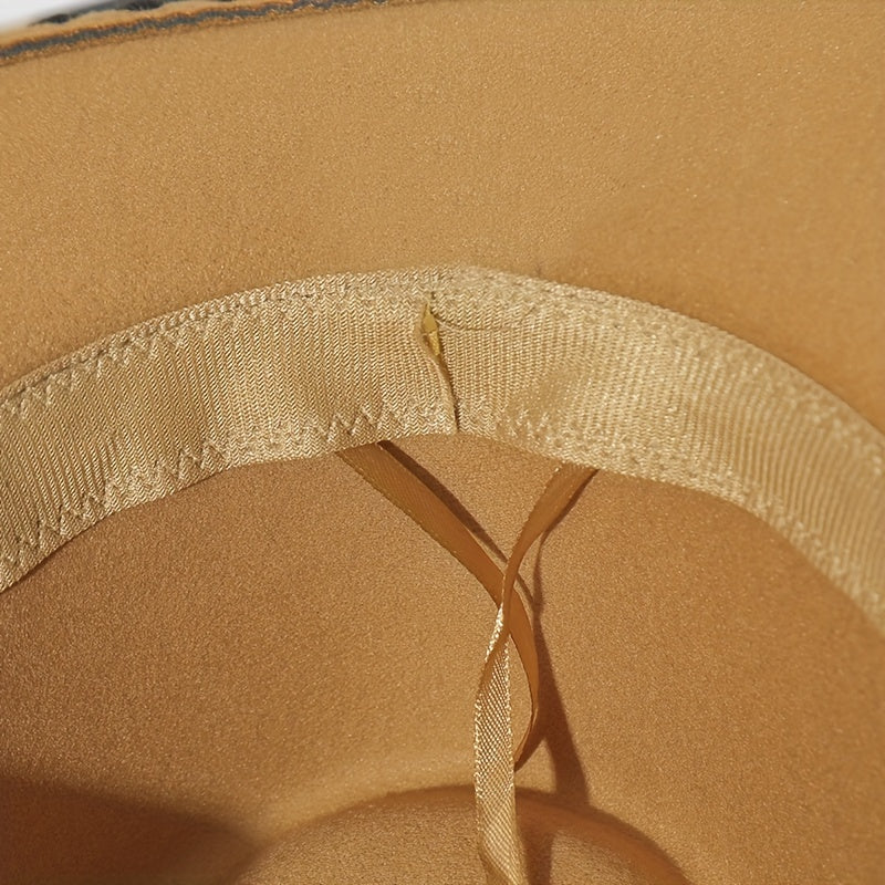 Vintage Western Cowboy Hat Classic Fedora Cap Unisex Warm Felt Sun Hat