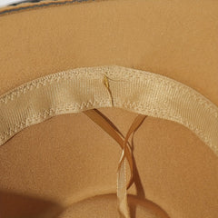 Vintage Western Cowboy Hat Classic Fedora Cap Unisex Warm Felt Sun Hat