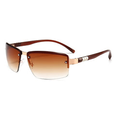 Rectangle Metal Sunglasses Business Man Men Male Glasses Retro Vintage