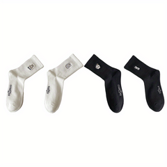 4 Pairs Bunny & Bear Print Socks Women's Stockings