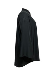  Solid Button Up Long Sleeve Collar Mini Shirt Dress