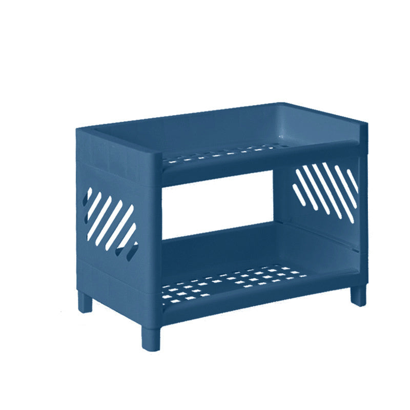 Desktop Double Layer Rack Cosmetic Storage Holder Table Sundries Display Shelf