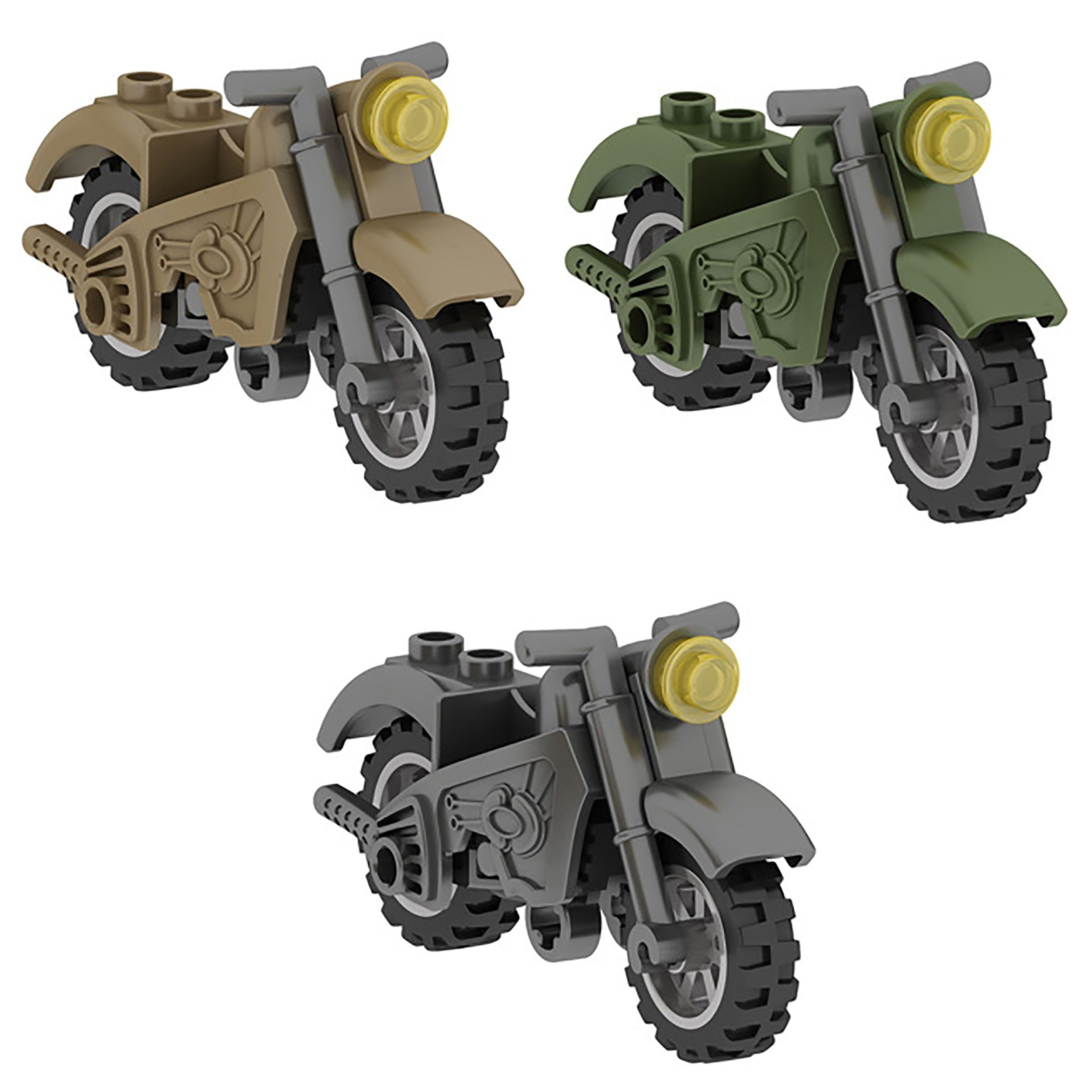 1pc Motorcycle Military Building Block DIY Assembled Toys