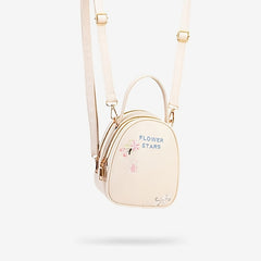 Mini Flower Embroidery Backpack Women's Handbag Stylish Crossbody Purse
