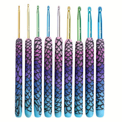 12pcs Ergonomic Handle Crochet Hooks Set For Arthritic Hands