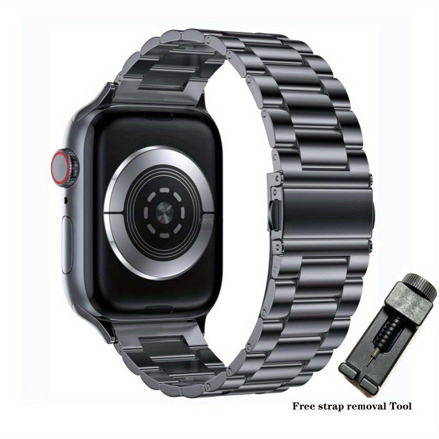 Stainless Steel Smart Watch Belt Safety Buckle + Tools