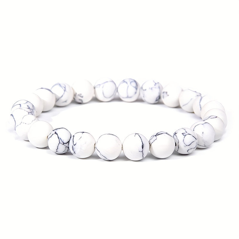 Natural Rose Quartz Beaded Bracelet - Fashionable Unisex Style