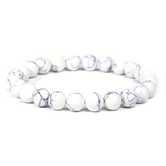Natural Rose Quartz Beaded Bracelet - Fashionable Unisex Style