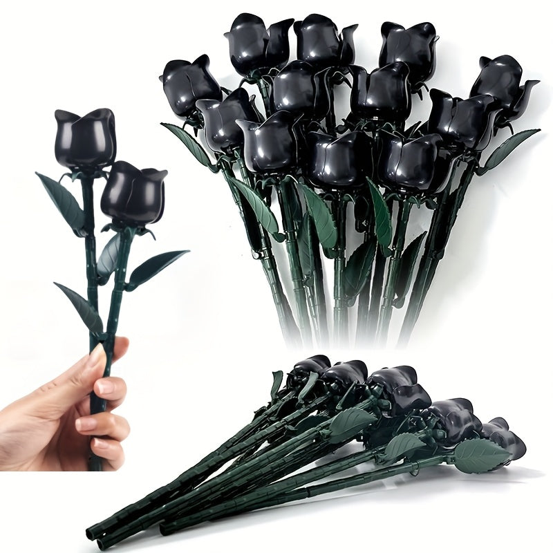 Rose Bouquet Building Blocks Set Gothic Valentine's Decoration 1000pcs
