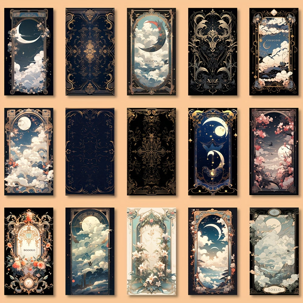 48pcs Baroque Tarot Card Style Stickers Pack for Laptop Luggage Notebook