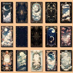 48pcs Baroque Tarot Card Style Stickers Pack for Laptop Luggage Notebook