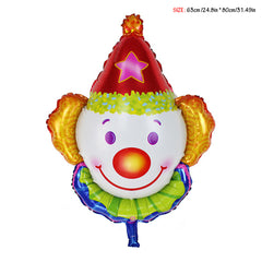 Clown Head Balloon Foil Helium Supported Carnival Balloons