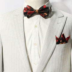 Men's Striped Floral Jacquard Necktie for Wedding Party Gift