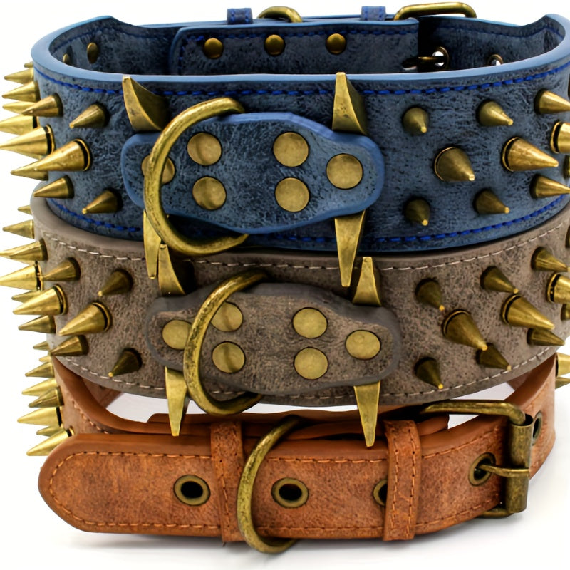 Punk Style Rivet Leather Dog Collar