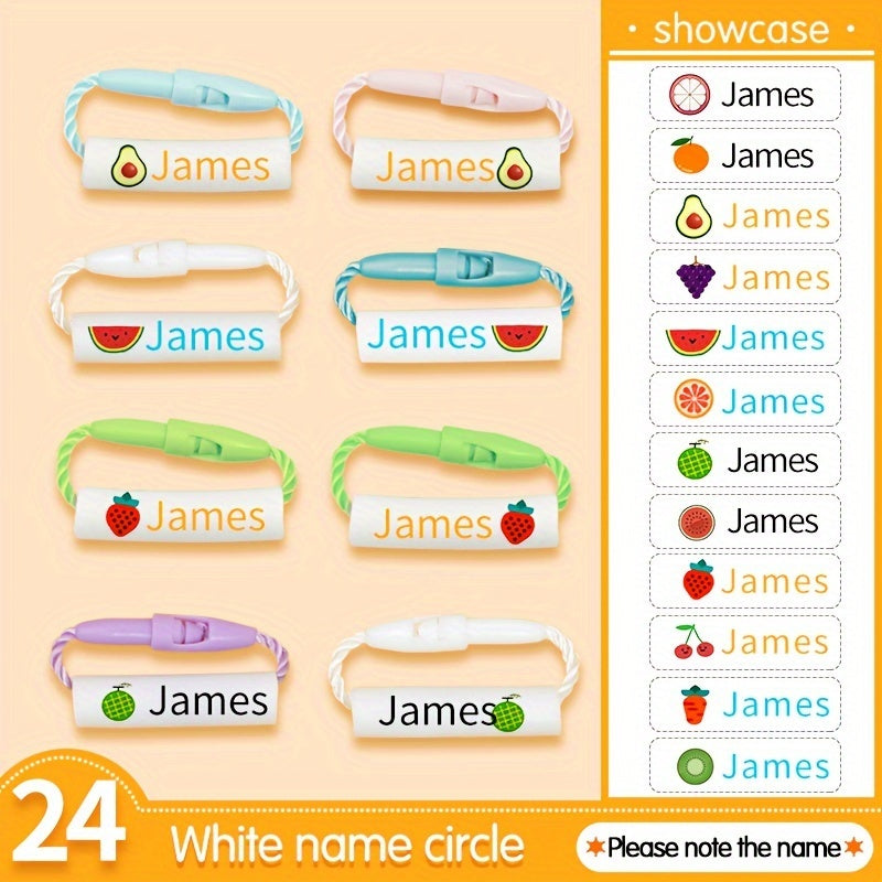 Custom Reusable Waterproof Name Tags with Hanging Rope Buckles
