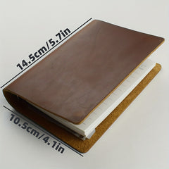 Vintage Leather Note Book 96 Sheets Cowhide Plan Note