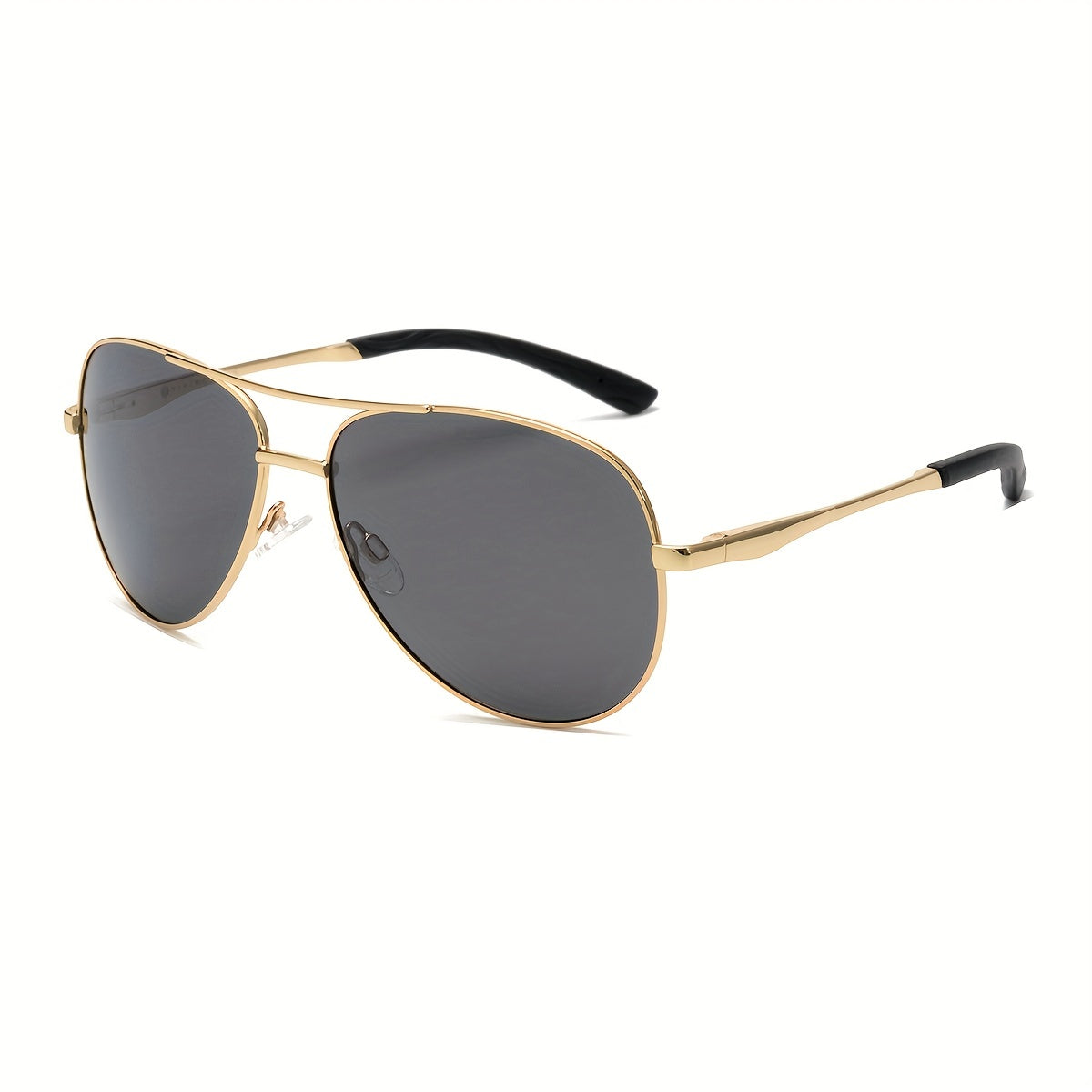 OUWEN Aviator Sunglasses Golden Frame Gray Lens UV Protection