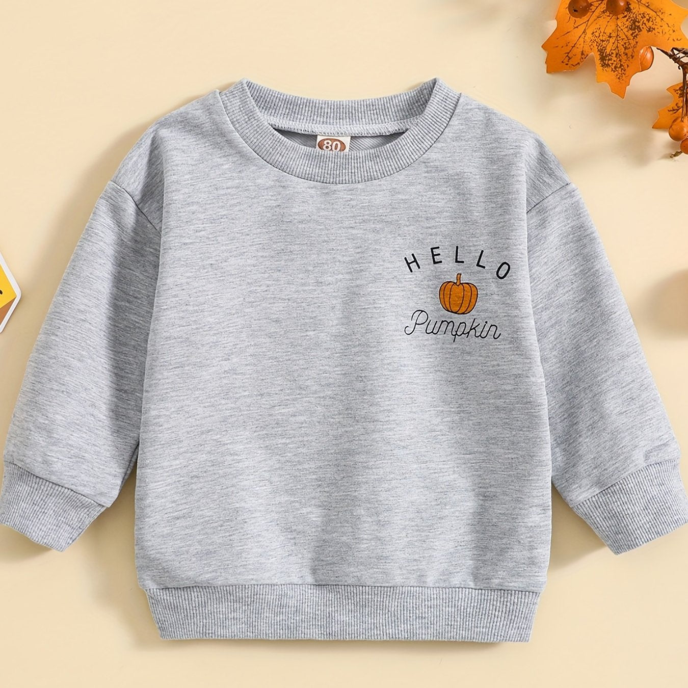 Halloween Letter Print Long Sleeve Sports Sweatshirt for Toddlers