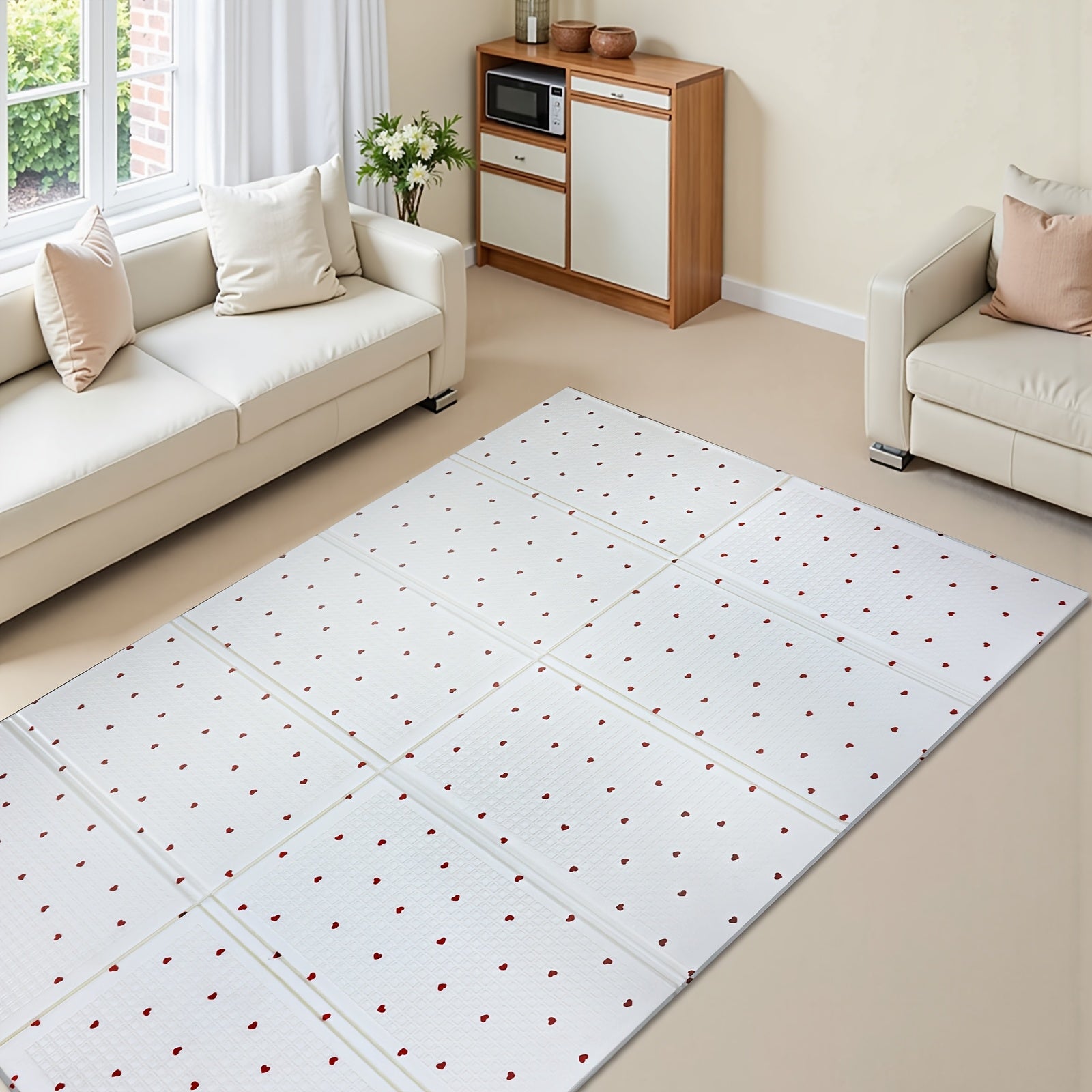 Waterproof Kids Play Mat Easy Clean PE Surface Portable